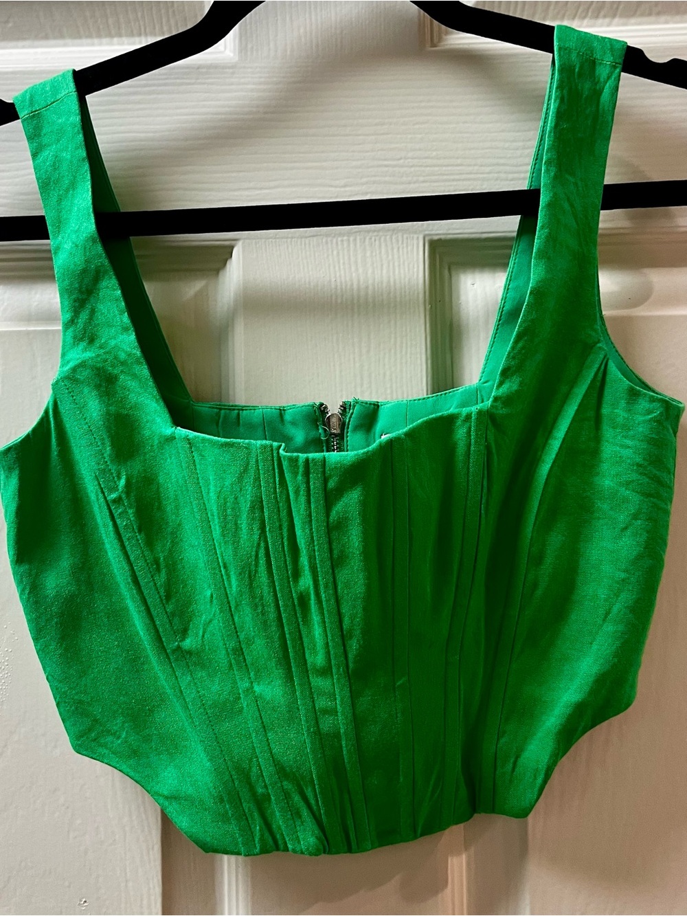 Women’s Green Sleeveless Crop Top
